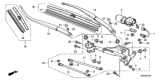 Diagram for Honda Wiper Arm - 76600-SWA-A01