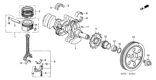 Diagram for 2000 Honda Insight Crankshaft Pulley - 13810-PHM-003