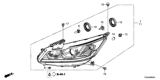 Diagram for Honda Headlight - 33100-T2A-A81