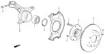 Diagram for Honda CRX Brake Dust Shields - 45255-SB2-000