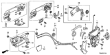 Diagram for 2015 Honda Odyssey Door Latch Cable - 72133-TK8-A01