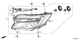 Diagram for 2019 Honda Ridgeline Headlight - 33150-TG7-A02