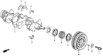Diagram for Honda CRX Crankshaft - 13310-PE2-010