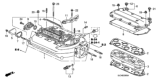 Diagram for 2005 Honda Pilot Intake Manifold Gasket - 17105-RCA-A01