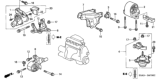 Diagram for 2001 Honda Civic Motor And Transmission Mount - 50805-S5A-033