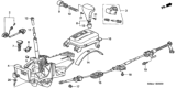 Diagram for 1999 Honda Accord Shift Cable - 54315-S87-A82