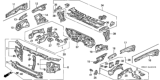 Diagram for Honda Accord Radiator Support - 04601-SM4-300ZZ