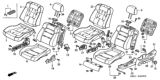 Diagram for 2000 Honda Accord Seat Cushion - 81532-S82-A22