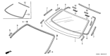 Diagram for Honda Prelude Windshield - 73111-S30-A11