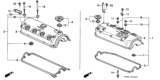 Diagram for Honda Del Sol Valve Cover Gasket - 12030-P01-020