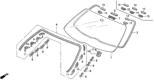 Diagram for 1994 Honda Prelude Windshield - 73111-SS0-A01