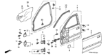 Diagram for 1998 Honda Civic Door Hinge - 67450-SH0-305ZZ