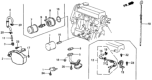 Diagram for Honda CRX Oil Cooler - 15500-PE7-735
