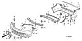 Diagram for Honda Odyssey Bumper - 04711-SHJ-A90ZZ