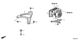 Diagram for 2021 Honda Ridgeline ABS Control Module - 57111-T6Z-A52