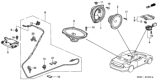Diagram for 2001 Honda Civic Car Speakers - 39120-SDA-A41