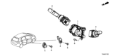 Diagram for Honda Fit Wiper Switch - 35256-T0A-S01