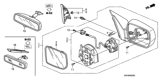 Diagram for Honda Pilot Mirror Actuator - 76215-S9V-C01