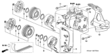 Diagram for Honda Civic A/C Compressor - 38810-RNA-A02
