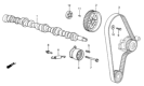 Diagram for Honda Civic Timing Belt - 14400-PE3-004