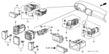 Diagram for Honda Mirror Switch - 35190-S01-A01ZB