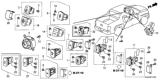 Diagram for Honda Ridgeline Power Window Switch - 35780-SJC-A01ZA