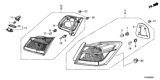 Diagram for Honda Tail Light - 33550-T2A-A01