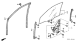 Diagram for Honda Window Run - 72275-S5S-E01