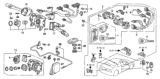 Diagram for 1998 Honda Prelude Ignition Switch - 35130-S0A-003