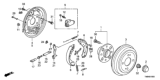 Diagram for Honda Civic Parking Brake Shoe - 43153-SNA-A01