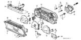 Diagram for 1991 Honda CRX Instrument Cluster - 78125-SH3-A51