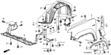 Diagram for Honda Element Wheelhouse - 74151-SCV-A80