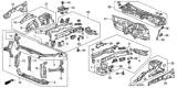 Diagram for 2005 Honda Civic Radiator Support - 04602-S5D-A10ZZ