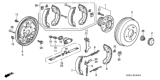 Diagram for Honda Brake Backing Plate - 43110-S0X-013