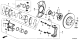 Diagram for Honda Fit Brake Pad Set - 45022-T5R-A01