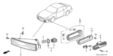 Diagram for 2000 Honda Prelude Side Marker Light - 33801-S30-A01