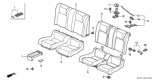 Diagram for 2001 Honda Prelude Seat Cushion - 82122-S30-J01