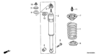 Diagram for Honda Civic Coil Spring Insulator - 52748-SNA-A10