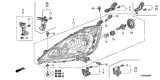 Diagram for Honda Fit Headlight - 33150-TK6-A01