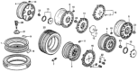 Diagram for Honda Prelude Wheel Cover - 44748-SM4-305