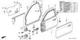 Diagram for 2000 Honda Prelude Door Hinge - 67410-S30-305ZZ