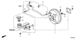 Diagram for Honda Brake Booster Vacuum Hose - 46402-TK8-A01