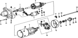 Diagram for Honda Civic Starter Drive - 31207-657-006