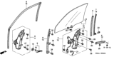 Diagram for 2002 Honda Accord Window Regulator - 72210-S84-A11