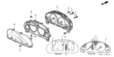 Diagram for 2001 Honda Civic Instrument Cluster - 78120-S5A-A11