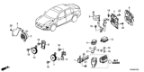 Diagram for Honda Accord Hybrid Engine Control Module - 37820-5K1-A75