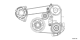 Diagram for Honda CR-V Drive Belt & V Belt - 31110-59B-014