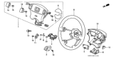 Diagram for 1999 Honda Prelude Steering Wheel - 78501-S30-E72ZA