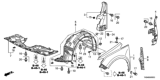 Diagram for 2013 Honda Odyssey Wheelhouse - 74101-TK8-A00