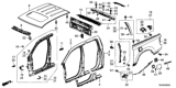 Diagram for Honda Ridgeline Fuel Door Release Cable - 74411-T6Z-A01